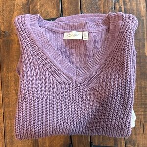 RD Style Mauve V-Neck Sweater